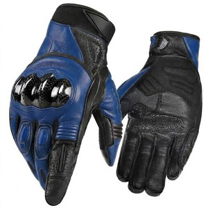 Gants en cuir rétro pour moto, équipement de motard vintage, style racer, gants de protection, marché européen - Product Image 3