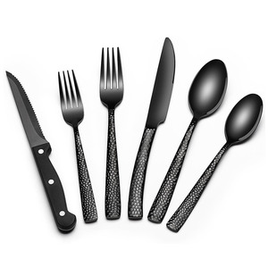 Ensemble de couverts plaqués noir de qualité supérieure, ensemble de couverts en acier inoxydable le plus vendu, vente en ligne d'ensembles de couverts - Product Image 1