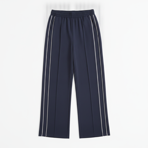 Pantalones Deportivos con Franja Lateral Azul Marino TRACKLINE, Pantalones Jogger Ajustados para Hombre, Hero Front OEM ODM - Product Image 3