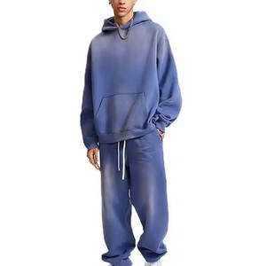 Fabricant OEM – Survêtement streetwear pour homme délavé à l'acide, qualité supérieure, en molleton de coton épais, vente en gros - Product Image 4