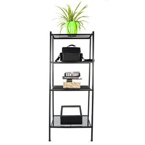 Libreria a 4 Ripiani Nera con Scaffali Larghi, Scaffale Premium per Organizzazione Casa e Ufficio - Product Image 4