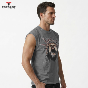เสื้อกล้ามออกกำลังกายแบบสปอร์ต ผ้าฝ้าย 100% คุณภาพสูง ไซส์ใหญ่ สไตล์ลำลอง ไม่มีแขน รุ่นใหม่มาแรง ยอดนิยม - Product Image 3