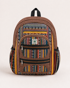 Wholesale Unisex Hemp Cotton Backpack 40% Hemp 60% Cotton Nepalese Woven Travel School Bag - Product Image 6