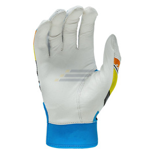 Gants de frappeur de baseball en cuir personnalisés, main droite, XXL XL, fermeture auto-agrippante, durables, séchage rapide, vente en gros, noir, adulte - Product Image 6