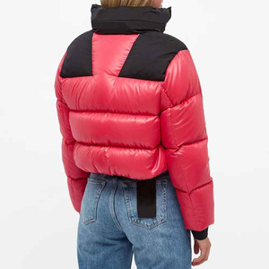 Women's <b>Flannel</b> Winter Breathable Puffer <b>Jacket</b> Thick New Trends Custom Color Women's Crop Puffer <b>Jacket</b> New Design - Product Image 2
