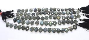 Perles de labradorite naturelle fantaisie facettées en forme de feuille 12-16 MM, perles de pierres précieuses de labradorite fine 8 pouces, perles de labradorite de forme fantaisie - Product Image 5