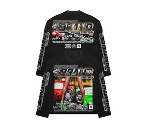 Camiseta Vintage Oversize de Algodón con Logo Personalizado del Fabricante, Lavado Ácido, Estilo Urbano para Hombre, Estampado con Hombros Caídos y Manga Larga con Letras - Product Image 1