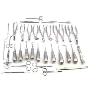 Kit de 35 instruments d'extraction dentaire et d'élevateurs, certifié CE, en acier inoxydable, pour os et bridges, BBI-251 - Product Image 1