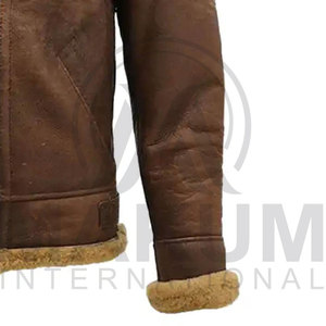 Veste de moto en cuir pour homme SALVA LEATHER, col montant, respirante, écologique, coupe-vent, style streetwear, hiver 2024 - Product Image 5