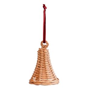 Ornement de Noël en rotin en forme de cloche, pendentifs de luxe pour sapin de Noël, boîte cadeau miniature durable, cloche et décoration festive pour arbre - Product Image 1