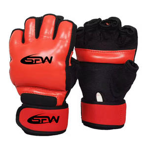 Guantes de Entrenamiento Profesionales para Kick Boxing y Muay Thai, de Cuero Sintético, Dedos Completos, Transpirables, Absorbentes de Humedad, con Cierre de Gancho y Bucle - Product Image 1