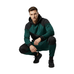 ชุดวอร์มผู้ชายสไตล์ใหม่ คุณภาพดี ใส่สบาย ระบายอากาศได้ดี ออกแบบโลโก้ได้ตามต้องการ มีไซส์ใหญ่ ชุดลำลองสำหรับขาย - Product Image 6