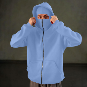 Sudadera con capucha premium con cremallera completa, suave y cómoda, de mezcla de algodón, para hombres, mujeres y adolescentes. - Product Image 4