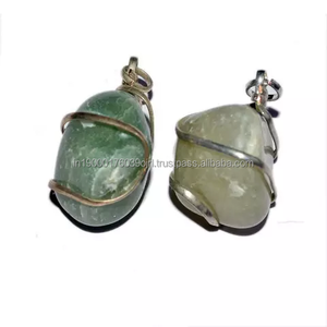 Colgante de Piedra Natural de Ágata y Cuarzo Rosa, Ecológico, Tallado y Envuelto en Alambre, Collar con Colgante de Piedra Preciosa - Product Image 6