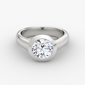 Bague de fiançailles et de mariage solitaire sertie de diamants cultivés en laboratoire, 1,5 carat, certifiée IGI, D VVS2, or blanc 10K plaqué rhodium, minimaliste - Product Image 1