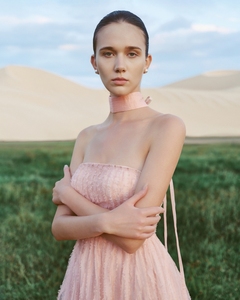 High Quality Elegant Dresses For Women CELESTIAL STRIPES GOWN DRESS Strapless A Line Spring/Summer ODM Modern Casual Dresses - Product Image 6