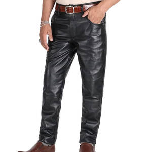 Pantalones de Cuero para Hombre Hechos en Pakistán, Cuero Suave, Material Duradero y Cómodo, Diseño Elegante para Uso en Exteriores - Product Image 1