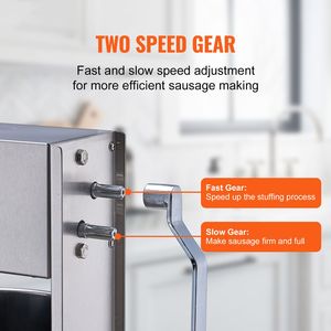 Insaccatrice Manuale a Doppia Velocità 10L/22LBS Verticale in Acciaio Inox 304 per Alimenti, Usata - Product Image 2