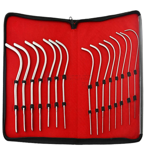 QNQ Industries - Juego de 15 bougies uretrales de acero, instrumentos de ginecología, kit quirúrgico manual en estuche con cremallera - Product Image 6