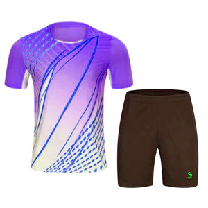 Uniforme de tennis court pour hommes personnalisé de qualité supérieure, impression par sublimation, infroissable, anti-décoloration, respirant, protection UV - Product Image 1