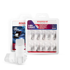 Ampoules LED pour voiture Roadpower, base en forme de coin T10 à haute luminosité, lumières intérieures blanches, longue durée de vie avec résistance aux chocs et aux vibrations - Product Image 1