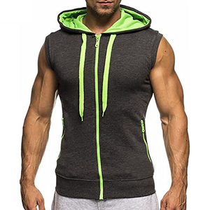 Sudadera sin Mangas Personalizada para Hombre, Otoño 2026, 100% Algodón, Felpa Transpirable de Secado Rápido, para Entrenamiento de Baloncesto, Alta Calidad - Product Image 1