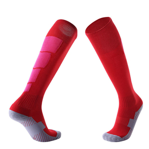 High Quality Custom Design Men's Sport <b>Socks</b> Breathable Non-Slip Terry Basketball Football Soccer Trampoline-Long Logo Grip - Product Image 3