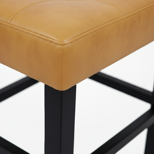 Tabouret de bar moderne en cuir PU sans dossier, tabouret de comptoir rembourré pour cuisine - Product Image 5