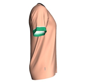 Men's V-Neck Short Sleeve Soccer Jersey <b>Peach</b> Green Trim Breathable Polyester Regular Fit All Seasons Apparel - Product Image 6