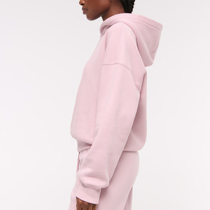 Sudadera con Capucha para Mujer, Diseño Popular, Hombros Caídos, Bolsillos, Forro Polar Grueso, Tallas Grandes, Informal - Product Image 2
