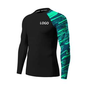 2026 Latest Design High Quality Men's Rash Guard Full Sleeve Spandex/Polyester Quick Dry Customizable Breathable <b>Comfortable</b> - Product Image 4