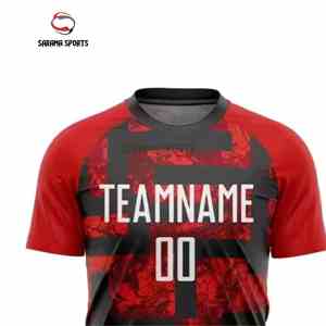 ชุดฟุตบอลพิมพ์ลายแบบกำหนดเองได้ คุณภาพสูง ชุดฟุตบอลสั่งทำพิเศษ น้ำหนักเบา แขนสั้น คอกลม - Product Image 4