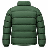 Vestes matelassées pour hommes 100% polyester toile imperméable streetwear uni teint logo personnalisé vêtements d'hiver respirant séchage rapide
