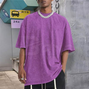 Camiseta de Estilo Moderno con Lavado Ácido, 100% Algodón, Transpirable, Informal, para Verano, de Alta Calidad - Product Image 2