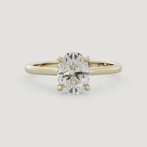 Anillo de Compromiso Solitario con Diamante Ovalado de Laboratorio, Oro Sólido de 10K, 14K, 18K, Engaste de Garras, Joyería Minimalista y Delicada, Fabricante Mayorista - Product Image 5