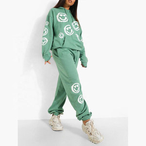 Service OEM/ODM – Survêtement décontracté sur mesure pour femme, 100 % coton, vêtements de sport, survêtements amples - Product Image 5