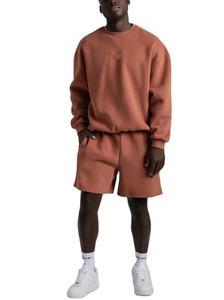 Logotipo personalizado Ropa deportiva Sudaderas Hombres Sudaderas y pantalones cortos Conjunto Sudadera Conjuntos cortos - Product Image 2