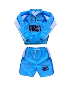 Ensemble short et veste coupe-vent d'été pour femme, en nylon et polyester, respirant et confortable, style streetwear, personnalisable - Product Image 1