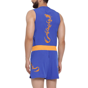 Custom Men's Kick Boxing Uniforms 2-Piece Set Spandex/Polyester Front Logo Quick Dry Breathable Durable Lightweight - Product Image 4