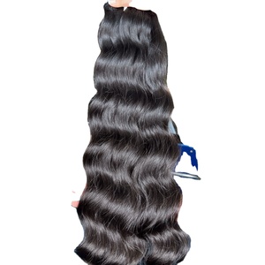 Cabello Remy humano ondulado natural Calidad Cutícula sin procesar Trama virgen alineada Cabello liso y rizado Mejor trama única - Product Image 5