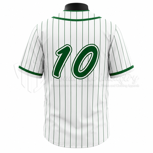 Maillot de baseball personnalisé à rayures fines de qualité supérieure, uniforme d'équipe personnalisé, vente en gros d'usine - Product Image 2