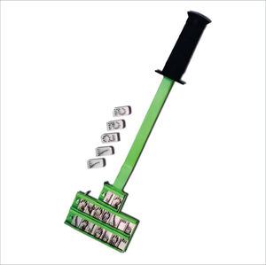 Marteau à tatouer en acier galvanisé à 3 rangées, taille de caractères 20 mm, instruments vétérinaires aux propriétés similaires aux pinces à tatouer - Product Image 5