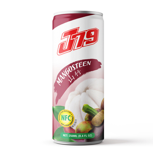 250ml J79 Mangostán Bebida de jugo de coco Puré natural Certificado Halal Hecho con agua Leche Azúcar Proveedor de Vietnam Fabricante - Product Image 1