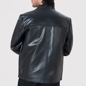 Icon by Gilani <b>Men</b>’s Black Biker <b>Leather</b> <b>Jacket</b> - Moto <b>Leather</b> <b>Jacket</b> - Product Image 4