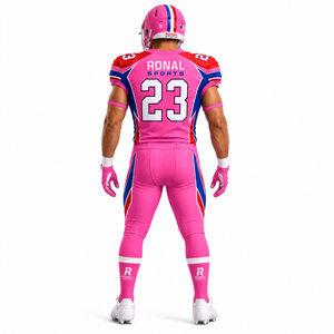 Uniforme de Fútbol Americano Personalizado al por Mayor con Logotipo Personalizado, Talla Grande, Manga Corta, 100% Poliéster, Estilo Único - Product Image 4