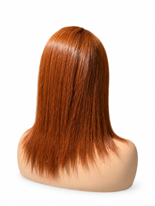 Wholesale Copper Auburn Straight Human Hair French Lace Front <b>Wig</b> HD Lace 100% Density <b>Long</b> Length Small for Women Custom Color - Product Image 3