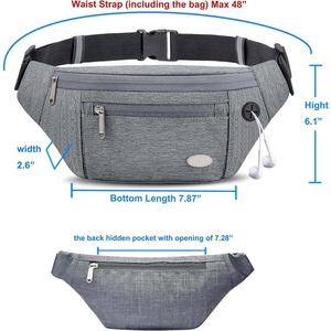 Bolsa de Pecho para Ciclismo y Cinturón de Correr, Multicompartimentos, Deportiva, Bandolera, de Lona - Product Image 5
