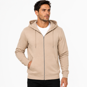 Mens zip hoodie created for modern comfort with breathable texture adjustable hood and practical style for active daily wear - Product Image 1