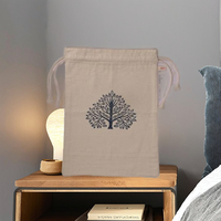 Sac à chaussures en coton 100% imprimé Tea Tree, lavé et dessiné à la main, 120g, modèle INF10 STUDIO-N