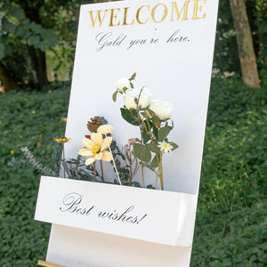 Birthday Background PVC Wedding Welcome <b>Sign</b> <b>Engagement</b> Flower Box Arrangement Guide <b>Sign</b> Simple 3D Letter - Product Image 2